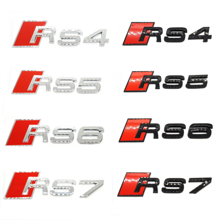 아우디 RS4 RS5 RS6 RS7 크롬 검정 트렁크 엠블럼 래터링 아우디용품, 5. RS6 크롬 2