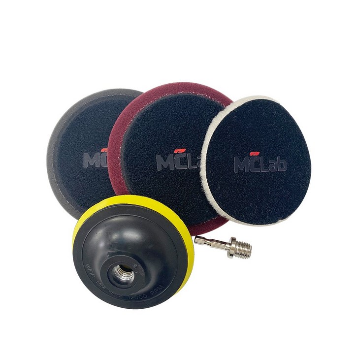 엠씨랩 자동차 차량용 무선 폴리싱 폴리셔 전동 드릴 광택 광택기 양모 패드, 엠씨랩 광택패드