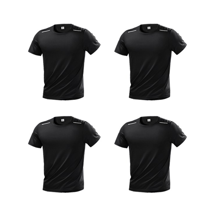 남자 반팔티 4장세트 기능성 반팔티셔츠 쿨링 운동 통기성 반팔 티셔츠 범록-9981