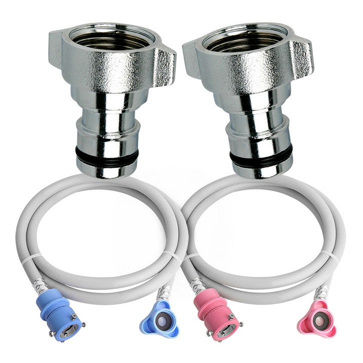 와이넷 원터치PVC세탁기호스2M냉온수세트, 1세트