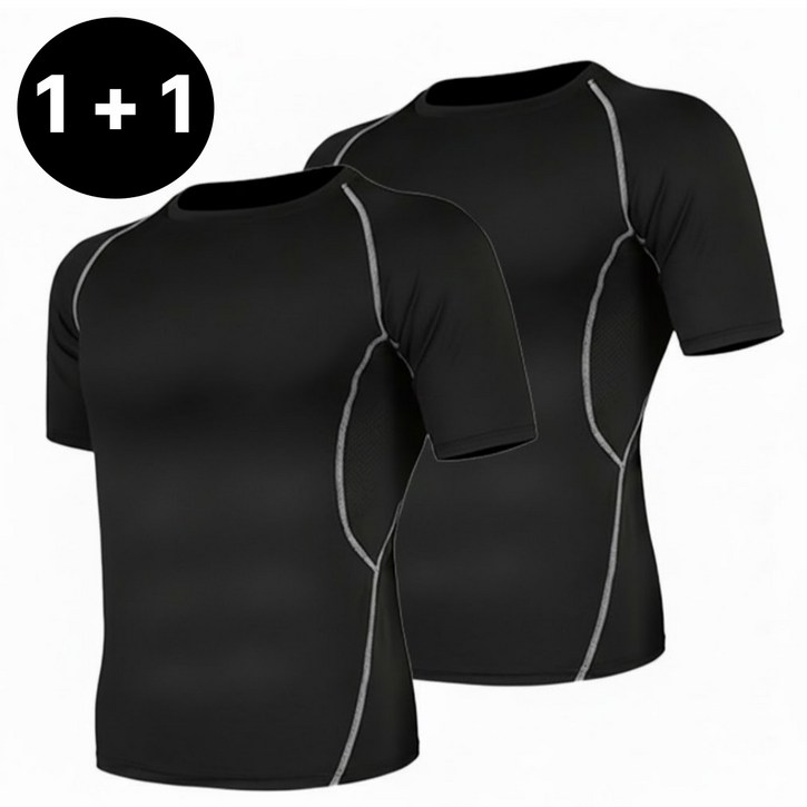 이프노스 남성용 머슬핏 스판 반팔 2장 세트 티셔츠