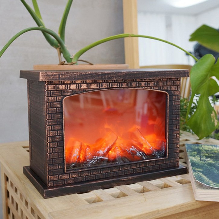 트래블앤쿡 불멍 무드등 벽난로 램프 LED 모닥불 조명