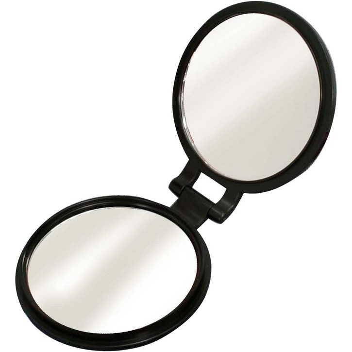 거울 야마무라 10배 확대경 포함 양면 콤팩트 거울 YL10 블랙 거울평 Φ77mm