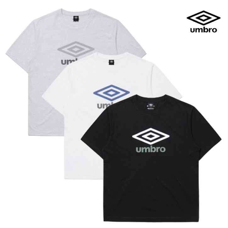 엄브로 26SS 매장판 남녀공용 에센셜 빅로고 반팔 티셔츠 UR123CRS18