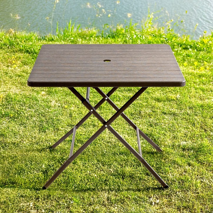 아웃라이프 900 사각 테이블 간이 커피숍 휴대용 인테리어 브로몰딩 야외 접이식