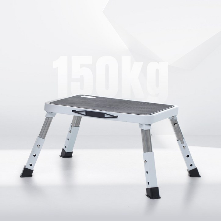 남다르 접이식 스툴 간이 의자 체어 휴대용 캠핑용 가정용 발판 계단, 화이트, 1개