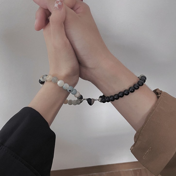 FANSYLI 커플 팔찌 우정팔찌 남녀공용 11 돌 팔찌 발렌타인데이 기념일 선물0109F02