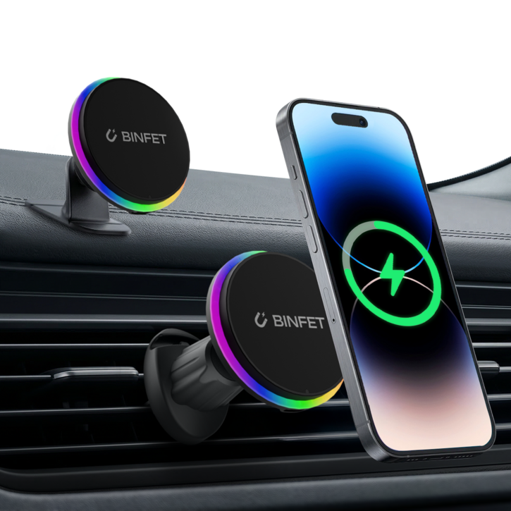 빈펫 맥세이프 차량용 핸드폰 고속 무선충전 거치대 아이폰 갤럭시