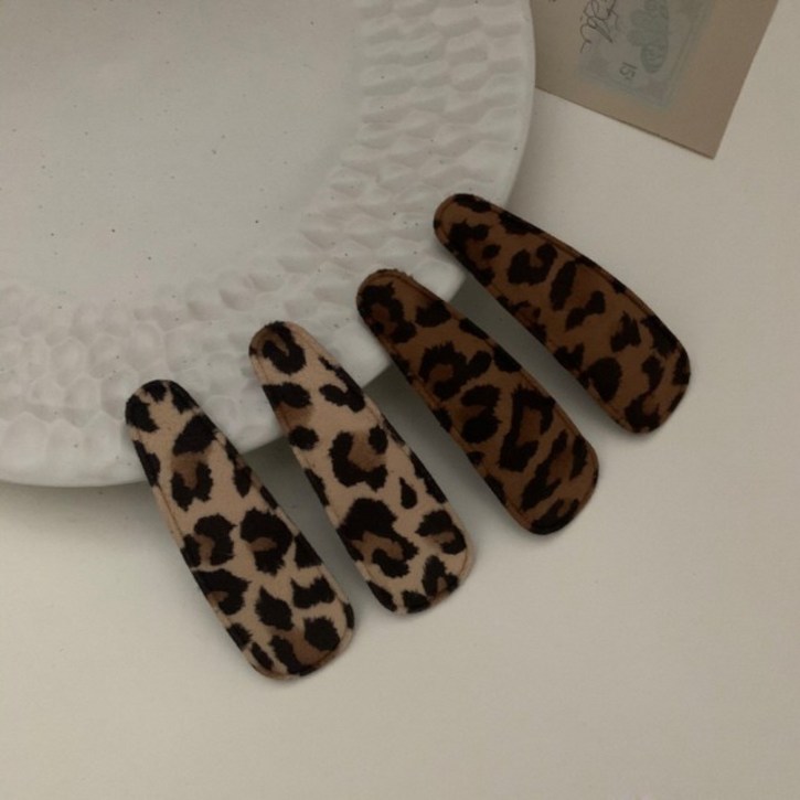 퓨어린 [ 알록달록 ] 레트로 레오파드 호피 옆머리 헤어핀 머리핀 집게핀