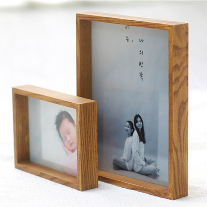 블레스프레임 애쉬 원목 액자, 밤색