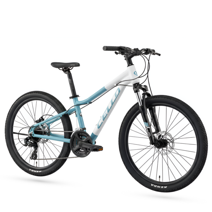 2026 첼로 부스터 HD 24인치 주니어 자전거, 1개, 130cm, 화이트  캔디 블루