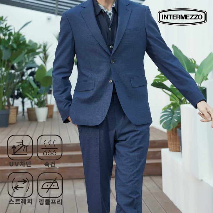 인터메조 25SS 비즈니스 셋업 스트레치 수트 봄 여름 결혼식 면접 정장 하객룩 IMFSMSU401