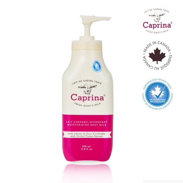 카프리나 캐나다 산양유 모이스춰라이징 바디로션 350ml 오키드플라워