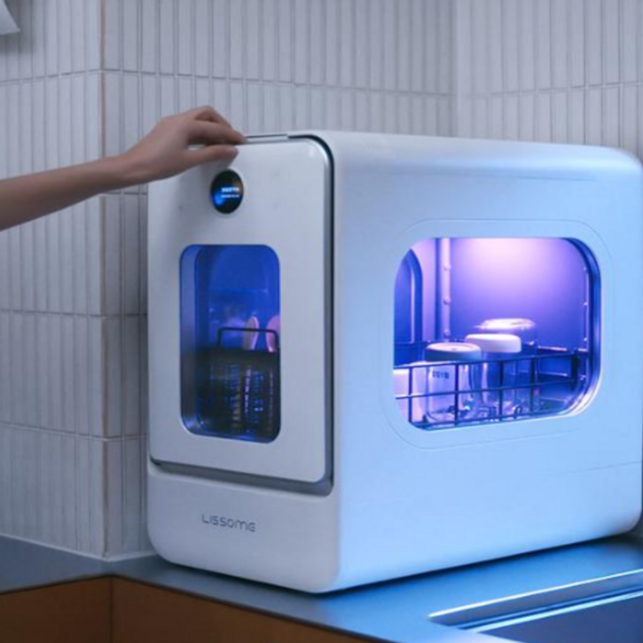 28센치 미니 식기세척기 소형 가정용 신혼부부 3인용 무설치 자동 미세세척 초슬림형