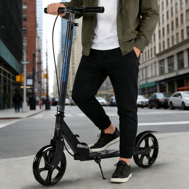 Mochae 접이식 킥보드 시니어 접이식 더블브레이크 스쿠터 주니어 킥보드 14세 이상 접이식 퀵보드 클래식 두발킥보드 휴대용 출퇴근용 성인 스쿠터