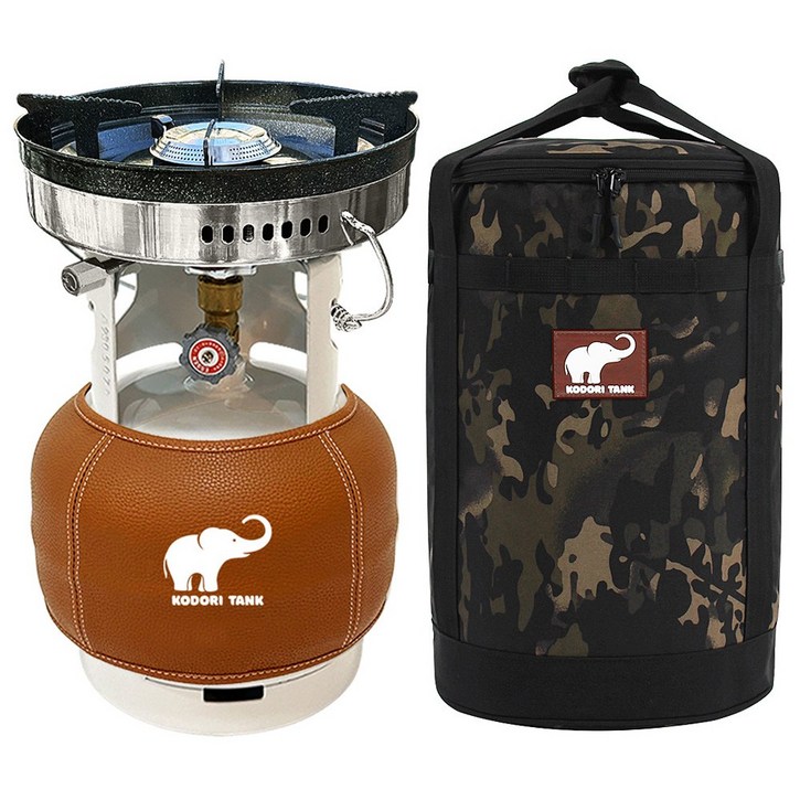 해바라기버너 코돌이탱크 LPG 3kg 가스통, 3kg+바람막이일체형버너+브라운워머+코돌이가방, 1세트