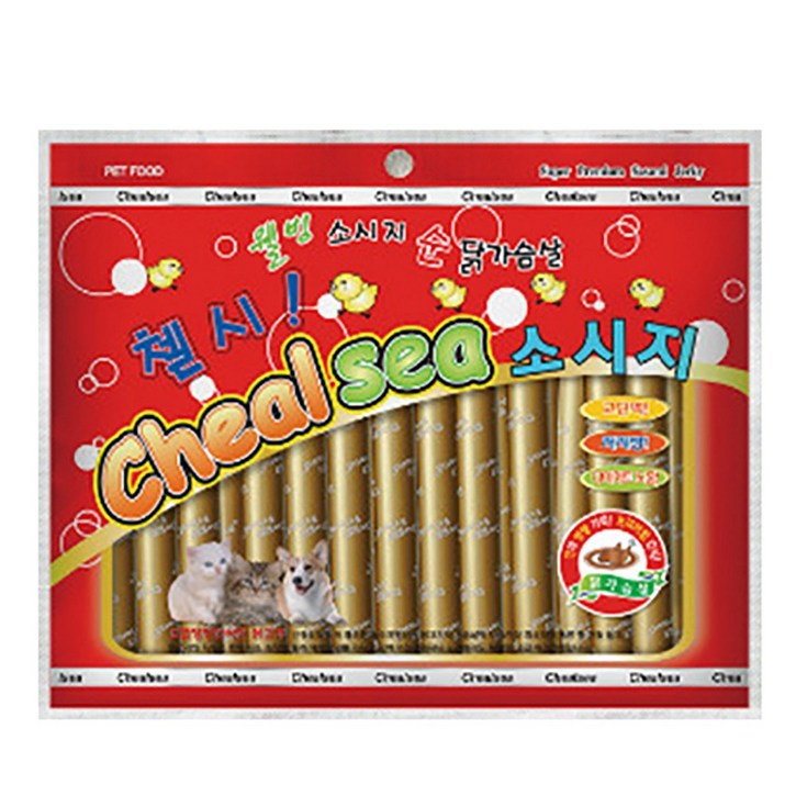 [뉴핫] 강아지간식_첼시 강아지소시지 (28개입_2/4/6/8세트), 닭가슴살, 2세트