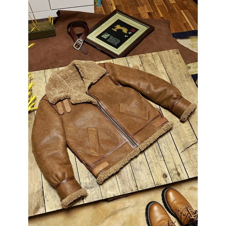 천연 양가죽 리얼 무스탕 자켓 남자 겨울 바이크 트러커 항공 점퍼