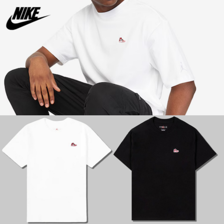 당일발송 나이키 NIKE 에어 조던 스니커즈 반팔 티셔츠 JORDAN 오버핏 여름 커플 반팔티 스포네틱