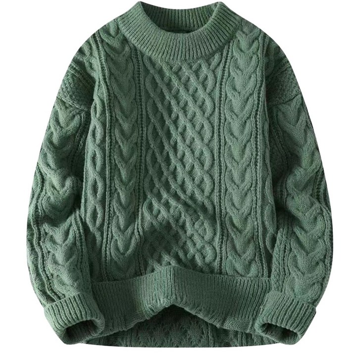 스타일닥터 남성 루즈 스웨터 라운드넥 싱글 컬러 니트