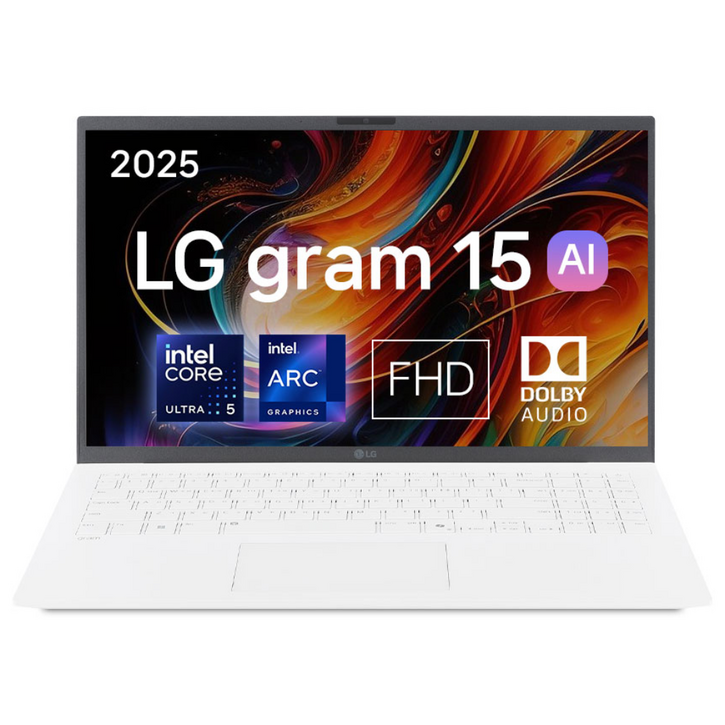 LG전자 2025 그램 AI 15 FHD 코어Ultra5 애로우레이크, 에센스화이트, 512GB, 32GB, WIN11 Home, 15ZD90T-GX59K