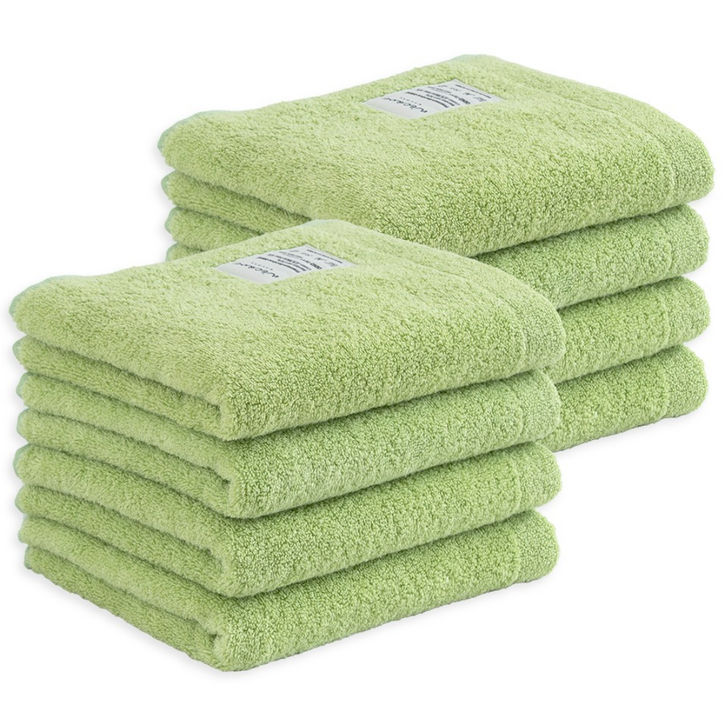 앤에코브 프리미엄 하이브리드 3세대 에코부 수건, 8개, 앤 그린