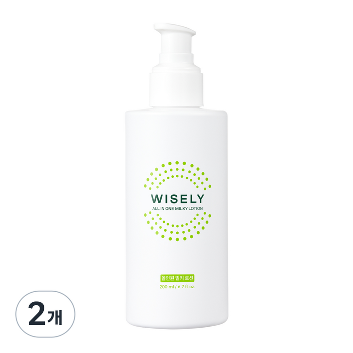 와이즐리 남성 올인원 밀키 로션, 2개, 200ml