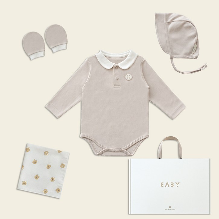 베이비앤아이 유아용 바이오슈트 출산선물 4종 세트