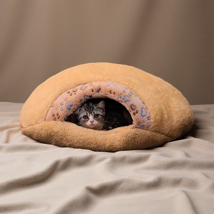 밀폐형 방한 보온 고양이 침낭 숨숨집 애견 이불 겨울집