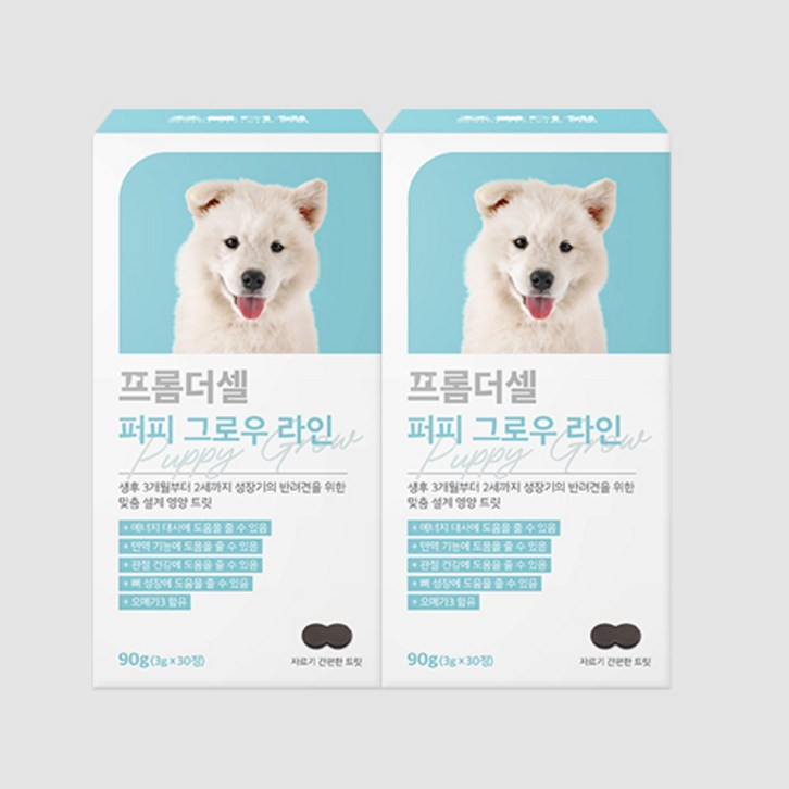 프롬더셀 강아지 성장기 영양제 관절 면역 칼슘 두뇌발달 종합비타민 30정, 30정, 종합영양제, 2개