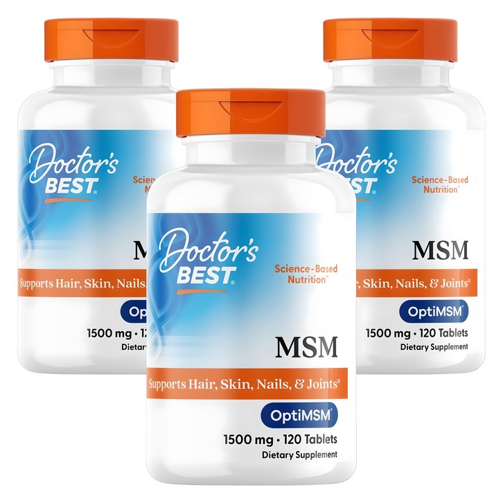 닥터스베스트 MSM 1500mg 타블렛, 120정, 3개 닥터스베스트 MSM 1500mg 타블렛, 120정, 3개