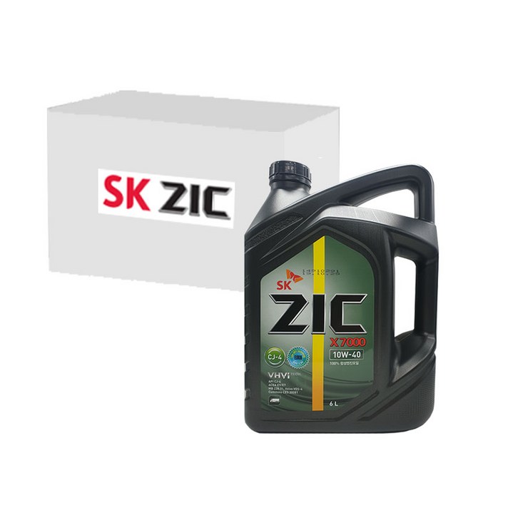 SK엔무브지크 X7000 10W40 6L 1박스 디젤전용, CJ4, CK4, 6L x 3개, 1개, 6L