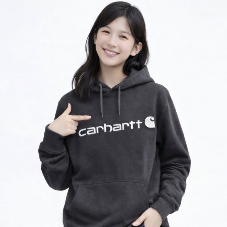 칼하트 시그니쳐 그래픽 후드티 블랙  103873013