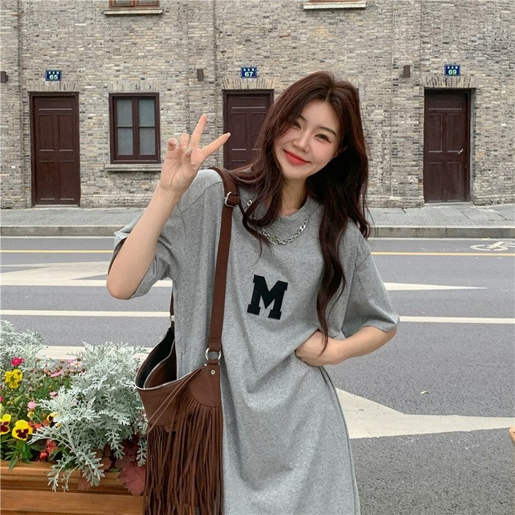 소리제 M 반팔 롱 티 루즈핏 빅사이즈 원피스 홈웨어 소리제 M 반팔 롱 티 루즈핏 빅사이즈 원피스 홈웨어