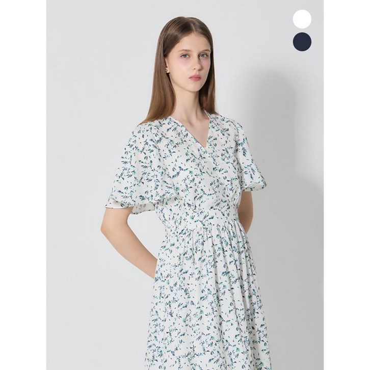 오조크 스모크 자수 프린트 원피스 택가격 99000원