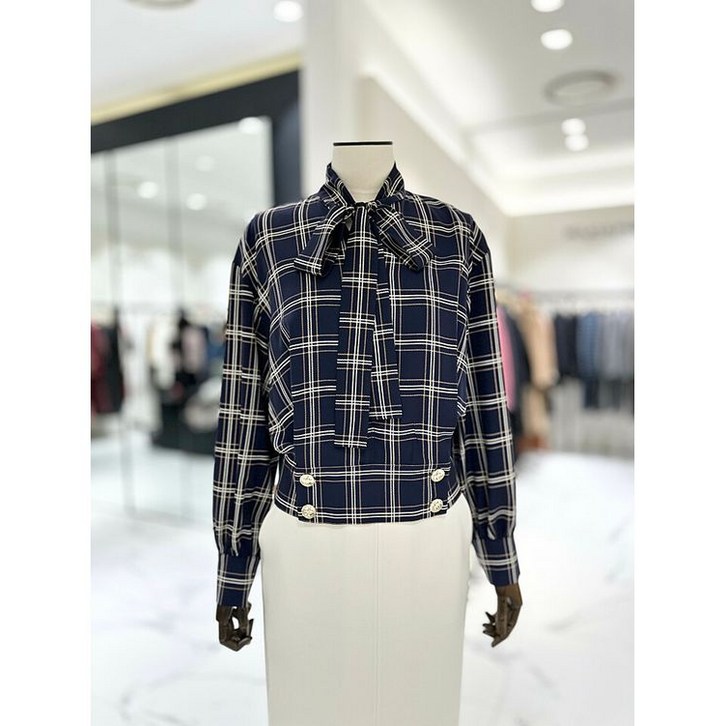 모조에스핀 모조에스핀 리본넥 허리단추 블라우스 S254MSC018 429591