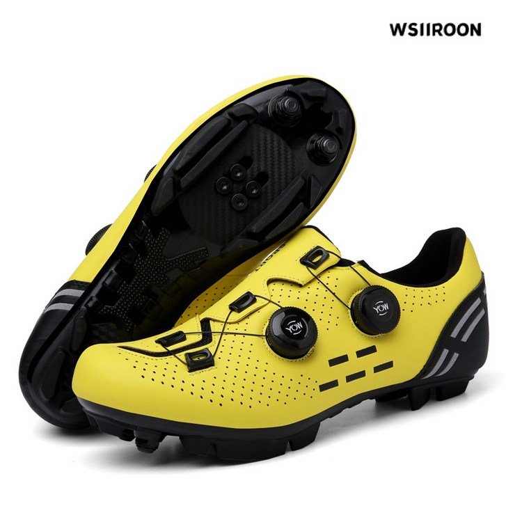 WSIIROON 자전거신발남성용 ZXC001, 노란색산지 밑바닥