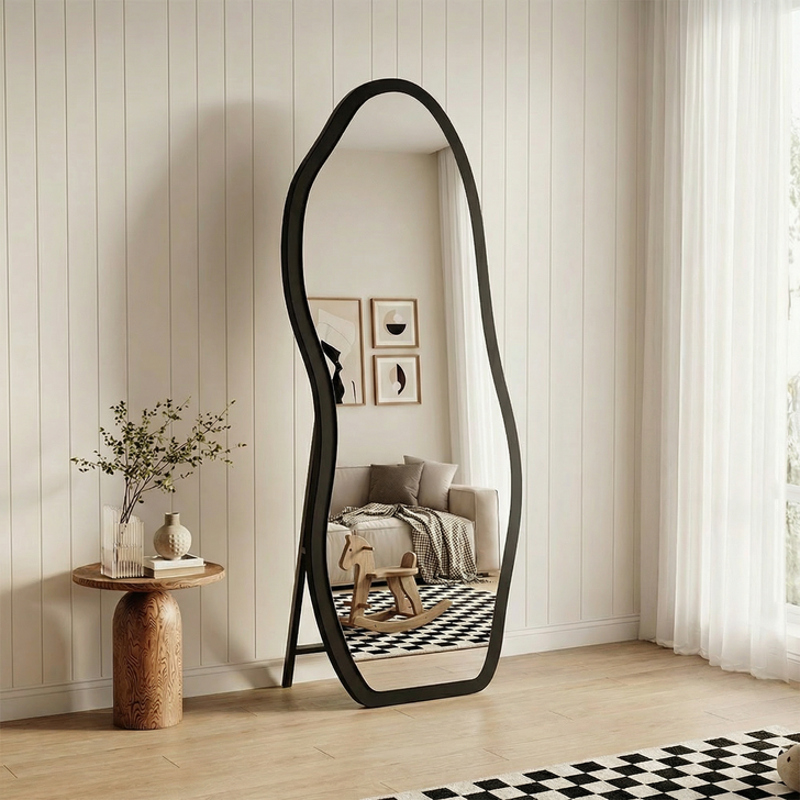 SOPUM HOUSE 인테리어 스탠드 전신거울 프리미엄 대형 웨이브 비정형