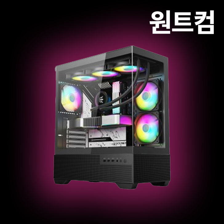 원트컴 4K 영상편집 컴퓨터 유튜브 동영상 에펙 프리미어프로 영상편집용 PC 데스크탑, WIN11 Home, 블랙, 영상편집용PC, 1TB, 32GB