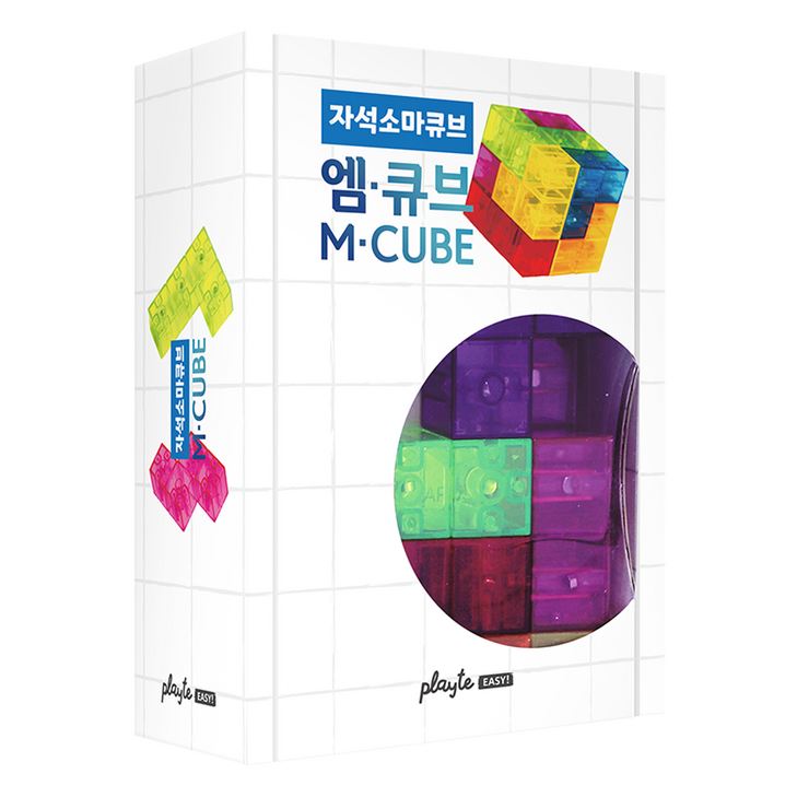 Playte 엠큐브 자석블럭, 혼합색상, 1개 Playte 엠큐브 자석블럭, 혼합색상, 1개