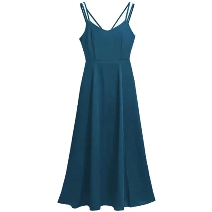 여성용 솔레일 슬림핏 라인 비치웨어 드레스