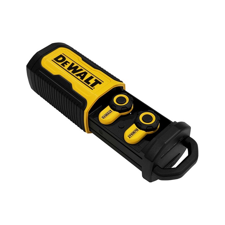 디월트 ProX2 노이즈 캔슬링 트루 무선 블루투스 이어폰, DXMA1902097, 블랙  옐로우