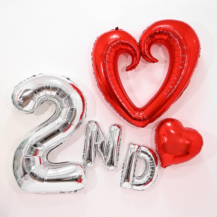 파티쇼 기념일 하트 패턴 풍선 세트 2nd