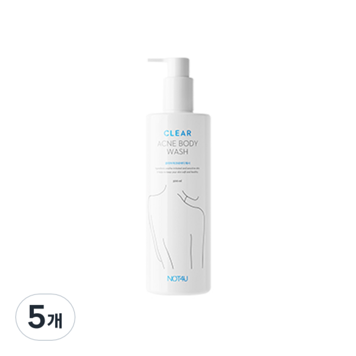 낫포유 클리어 아크네 바디워시, 500ml, 5개