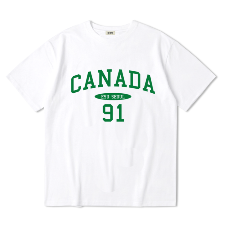 크롬하츠반팔 ESU 남녀공용 캐나다 반팔티 대학 미국 CANADA 캐쥬얼 티셔츠