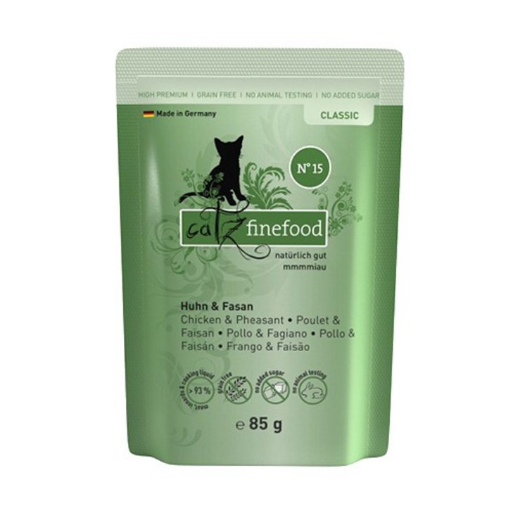 캣츠파인푸드 파우치 No.15 닭고기와 꿩고기 85g 리뉴얼