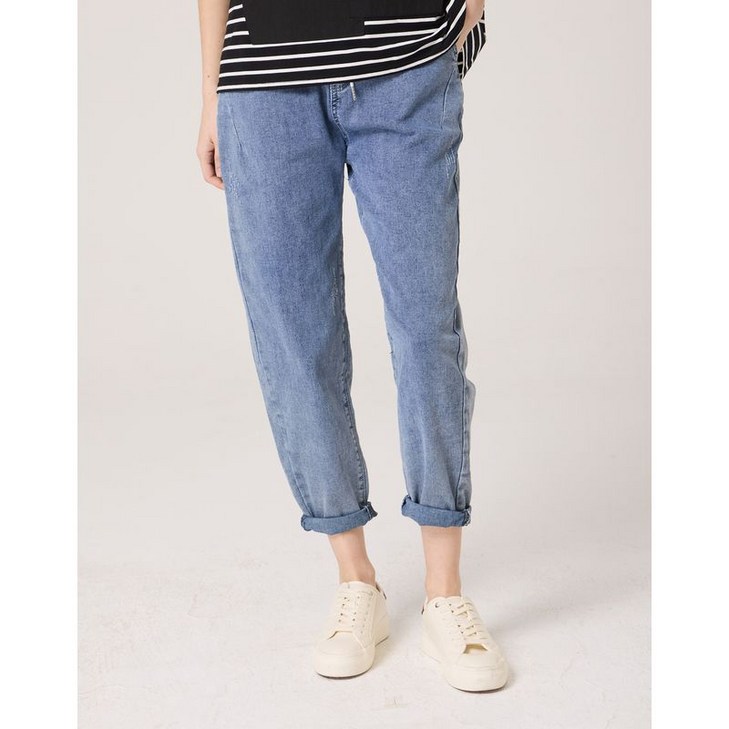 보니스팍스  본사직영 밴딩 세미배기 데님 팬츠AC28DP070