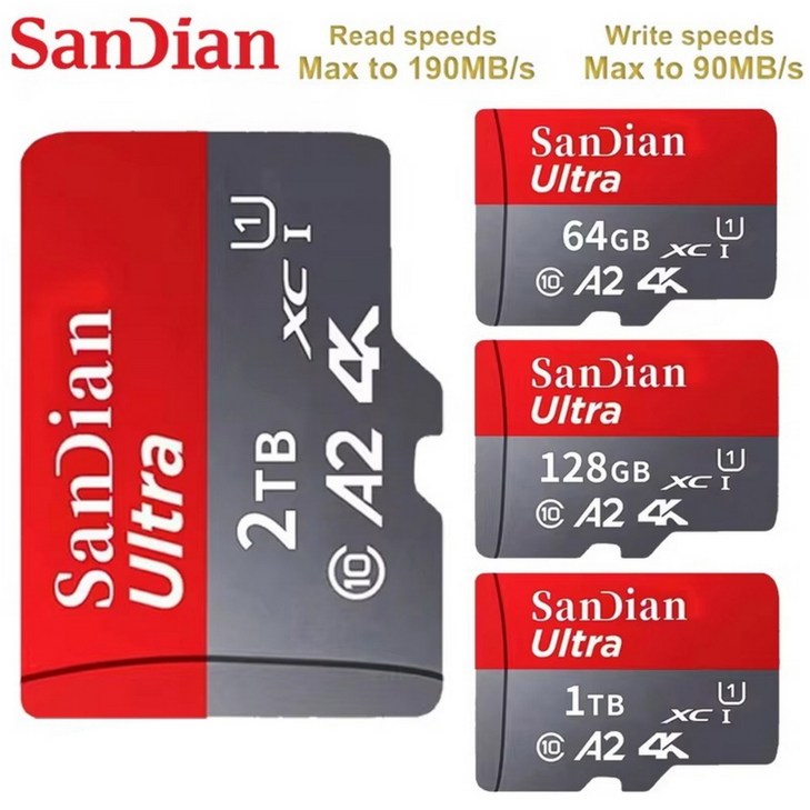 SanDian 마이크로 SD 메모리 카드 512GB 1TB, 512GB