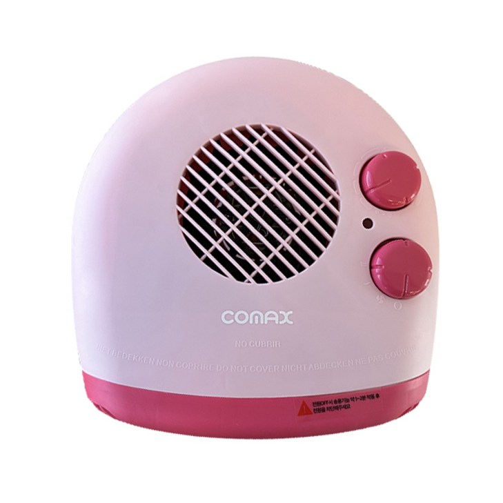 미니 온풍기 화장실 욕실 PTC 팬 미니히터 탁상용 캠핑 소형온풍기 발난로, 핑크