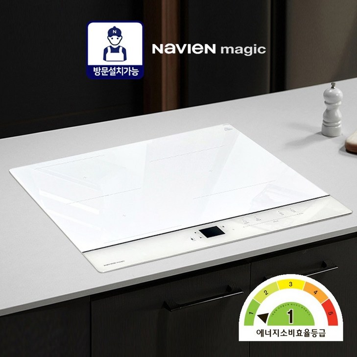 1등급에너지효율전국설치가능 나비엔매직 ALL 퓨어화이트 Super 플렉스존 인덕션 3구 타공560X480 ERI3423AF, 빌트인, 설치요청설치비별도